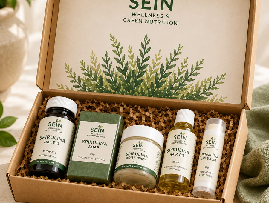 SEIN Wellness discovery sample kit in premium kraft packaging